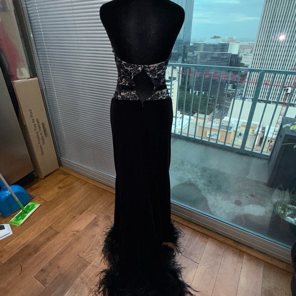 Jovani Black and Silver Halter Pageant/Prom Dress - Picture 5 of 5